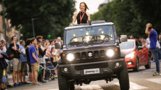 Carolina Kostner, un mix di sport ed eleganza per Suzuki a Parco Valentino