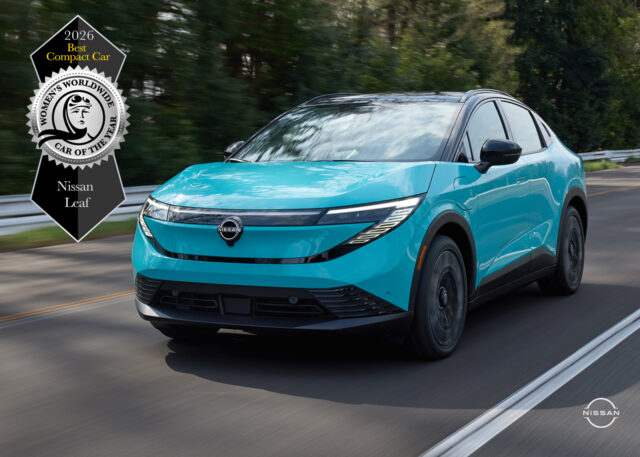 Women’s Worldwide Car of the Year 2026 Nissan Leaf compact car