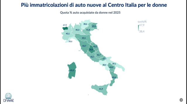 Mobilità femminile Italia cartina