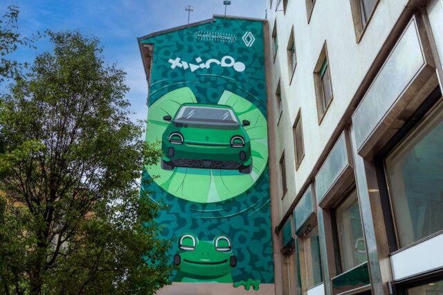 Renault Twingo E-Tech Milano Design Week murales
